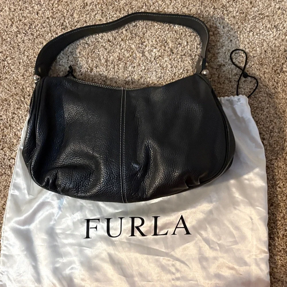 Furla Classic Black Hobo Bag - Picture 1 of 5